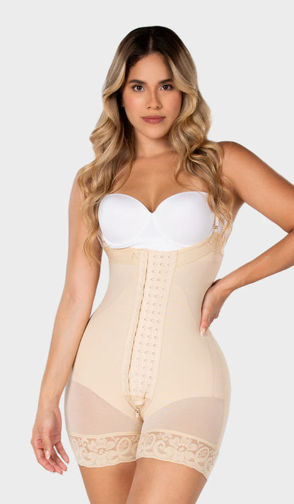 F-00466 - FAJA CORTA STRAPLESS 4 NIVELES