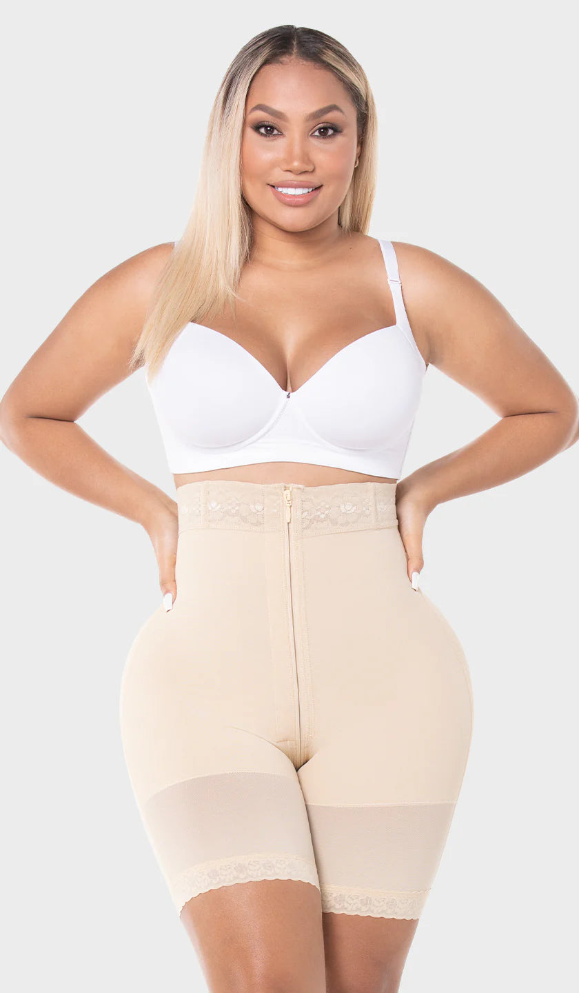 Faja M&D SXA-00728 Short tipo reloj de arena con cierre
