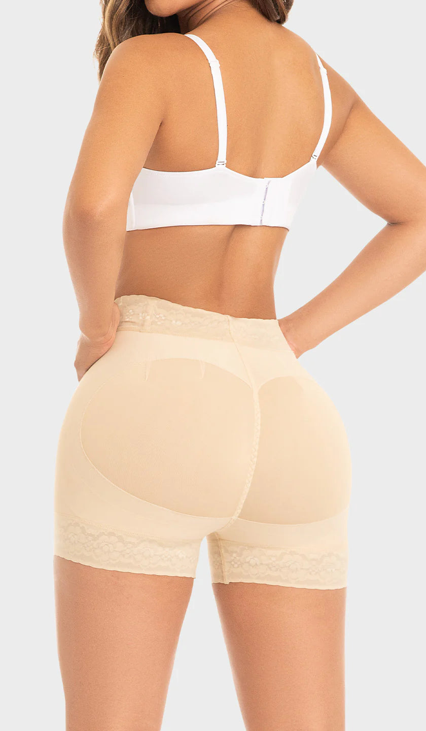 Faja M&D STA-0321 Short extracorto con talle alto y levanta glúteos