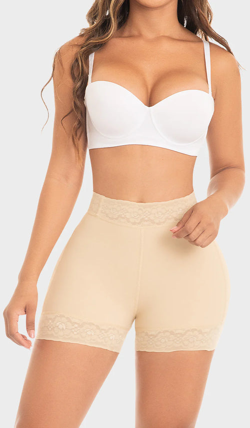 Faja M&D STA-0321 Short extracorto con talle alto y levanta glúteos